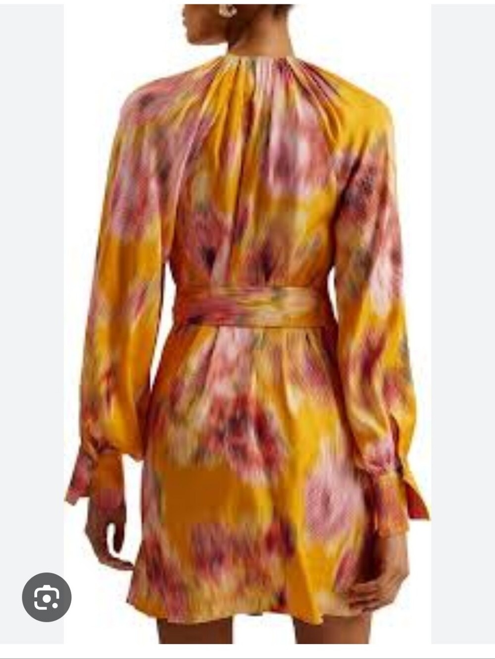 NWOT Ted Baker Yellow Pink Floral Print Mini Dress Sz 4us - Picture 3 of 8